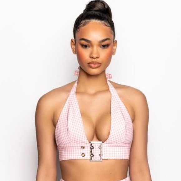 NWOT Pink buckled bralette Size small - Picture 3 of 16